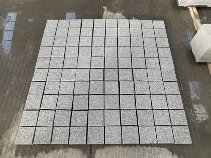 Precio de fábrica G343 adoquines de piedra de cubo de granito gris