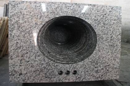 Encimera modificada para requisitos particulares granito blanco