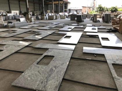 Encimera de cocina de granito blanco vizconde