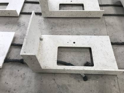 Tocadores de baño de mármol artificial con superficie sólida de acrílico