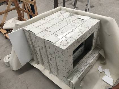 Encimeras de piedra artificial de cuarzo blanco