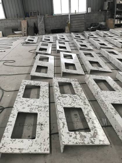 Encimeras de piedra artificial de cuarzo blanco
