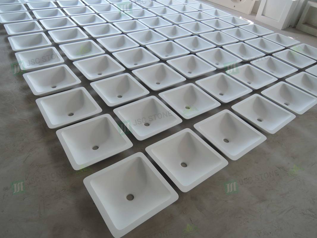 Lavabo de superficie sólida de acrílico puro y bañera de baño